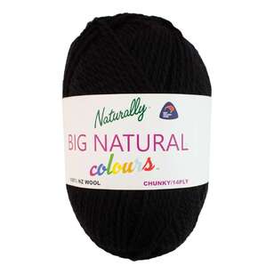 Naturally Big Natural Colours 14 Ply Yarn Black 150 g