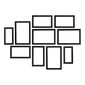 Fridge Magnet Picture Frames Pack of 10 Black 18 x 11 x 4 cm