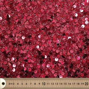 Retro Hoop 123 cm Sequin Fabric Crimson 123 cm