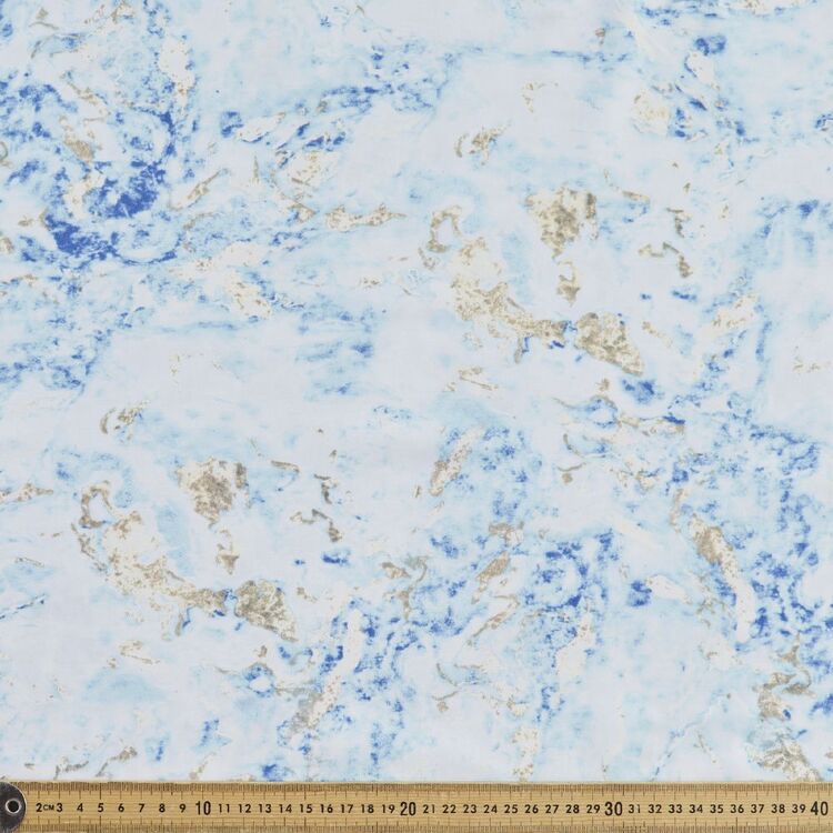 Marble Printed 135 cm Rayon Fabric Blues 135 cm