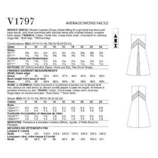 Vogue V1797 Misses' Dress