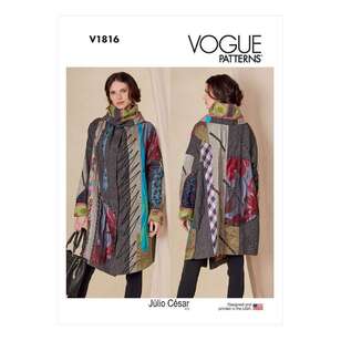 Vogue V1816 Misses' Reversible Coat X Small - X Large