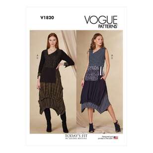 Vogue V1820 Misses' Top and Skirt B - C - D - E - F - G - H - I - J