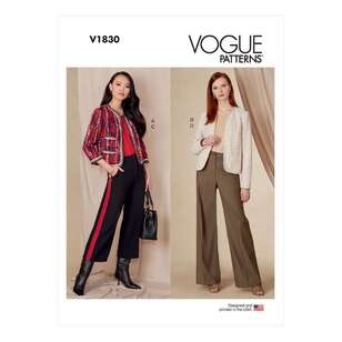 Vogue V1830 Misses' Jacket and Pants