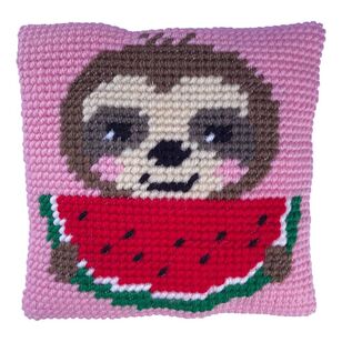 Lady Bird Designs Sloth Munch Tapestry Cushion Kit Sloth Munch
