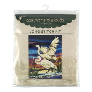Country Threads Egrets Long Stitch Kit Multicoloured