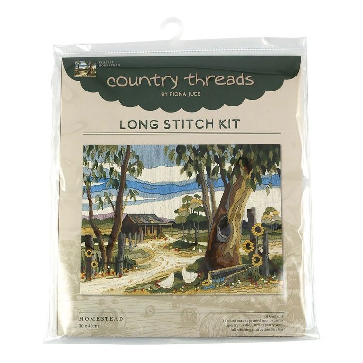 Country Threads Homestead Long Stitch Kit