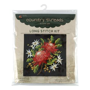 Country Threads Waratahs Long Stitch Kit Multicoloured