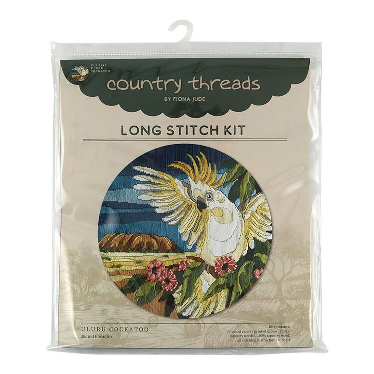 Country Threads Uluru Cockatoo Long Stitch Kit