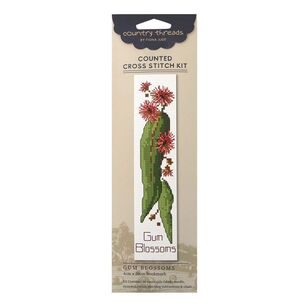 Country Threads Gum Blossoms Bookmark Cross Stitch Kit Multicoloured