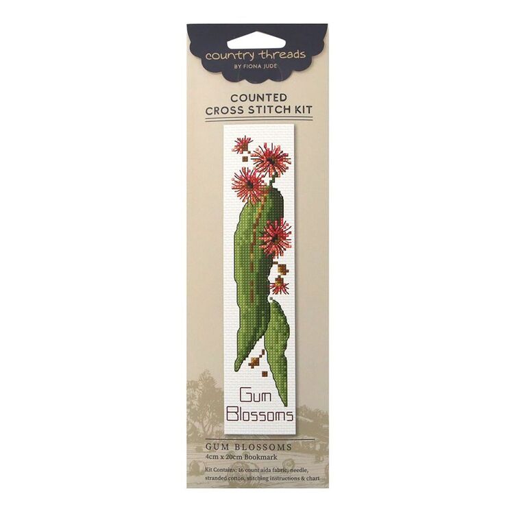 Country Threads Gum Blossoms Bookmark Cross Stitch Kit