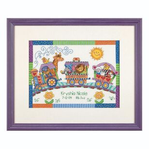 Dimensions Baby Express Record Cross Stitch Kit Multicoloured 30 x 23 cm