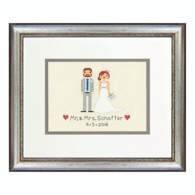 Dimensions Wedding Record Cross Stitch Kit Multicoloured 18 x 13 cm