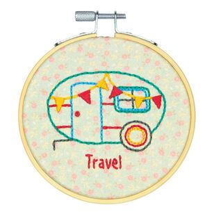 Dimensions Camper Embroidery Kit Multicoloured 10 cm