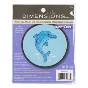 Dimensions Dolphin Delight Cross Stitch Kit Multicoloured 8 cm