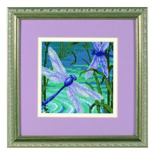 Dimensions Dragonfly Pair Cross Stitch Kit Multicoloured 13 x 13 cm