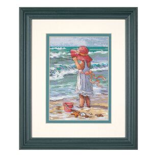 Dimensions Girl At The Beach Cross Stitch Kit Multicoloured 13 x 18 cm