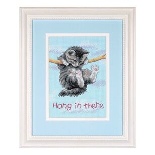 Dimensions Hang On Kitty Cross Stitch Kit Multicoloured 13 x 18 cm