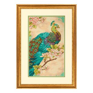 Dimensions Indian Peacock Cross Stitch Kit Multicoloured 23 x 38 cm