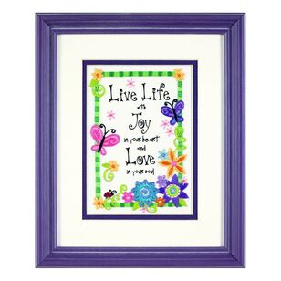 Dimensions Live Life Embroidery Kit Multicoloured 13 x 18 cm