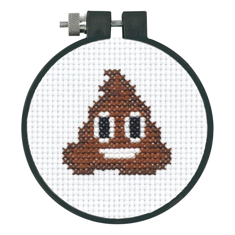 Dimensions Poop Emoji Cross Stitch Kit