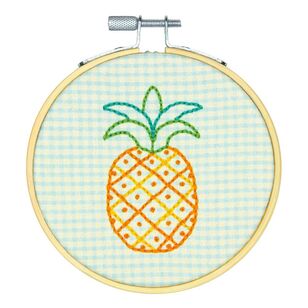 Dimensions Pineapple Embroidery Kit Multicoloured 10 cm