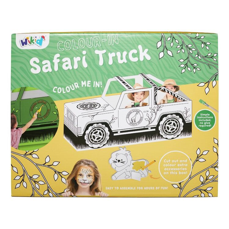 Wicked Safari Jeep Colour-In Cubby House