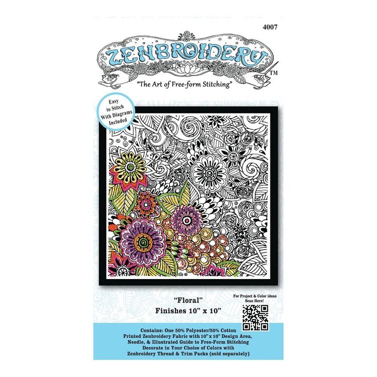 Dimensions Zenbroidery Bold Floral Kit