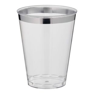 Alpen Tumbler Glass With Silver 12 Pack Clear 200mL