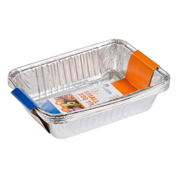 Alpen Small BBQ Tray 5 Pack Silver Small