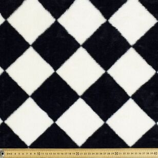 Check Printed 145 cm Sherpa Fabric Black & White 145 cm