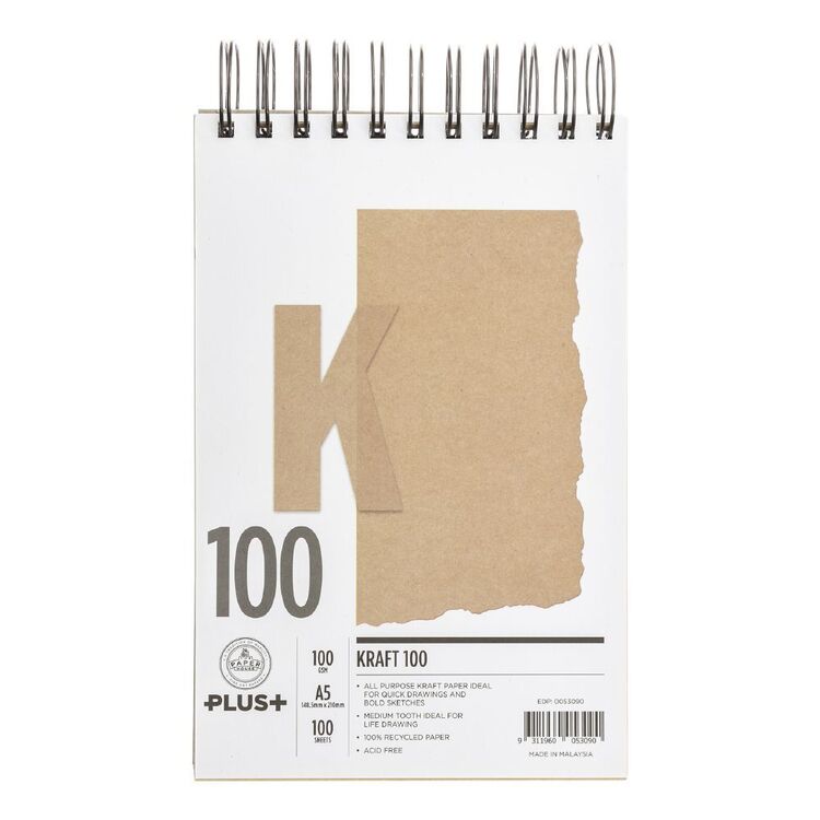 The Paper House Plus 100 gsm Kraft Pad Natural