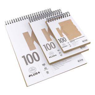 The Paper House Plus 50 Sheet 100 gsm Kraft Pad Natural A3
