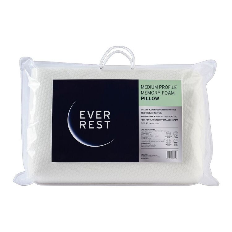 Ever Rest Medium Profile Memory Foam Pillow