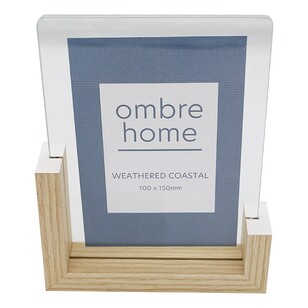 Ombre Home Weathered Coastal Photo Frame 10 x 15 cm  Natural & White 14.6 x 3.5 x 18.8 cm