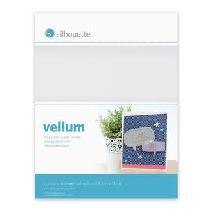 Silhouette Vellum Printable Sheet Transparent White 8.5 x 11 in