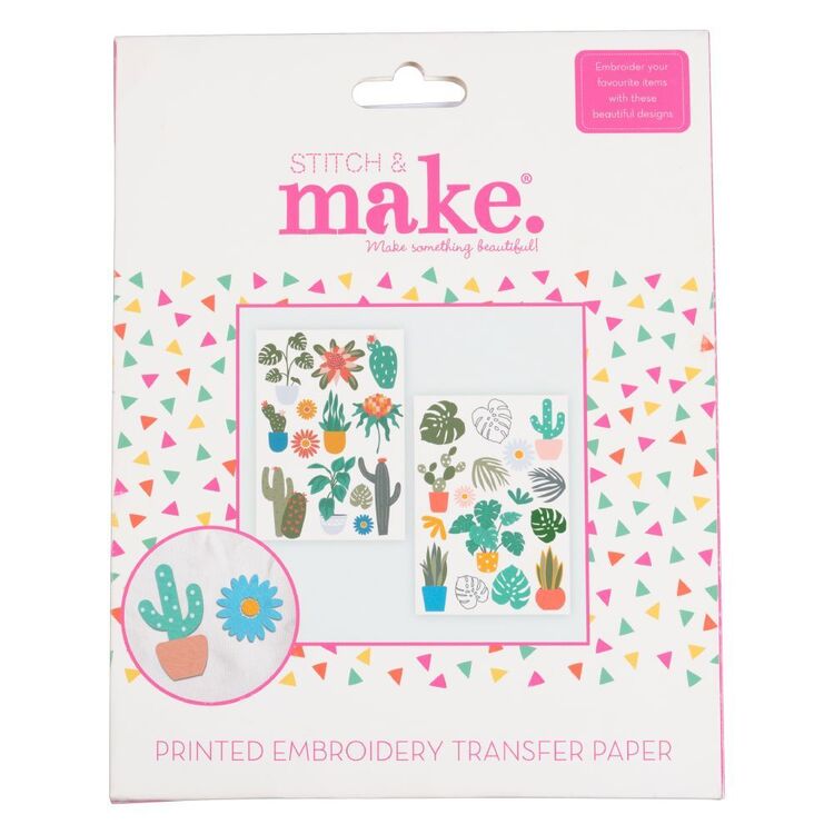 Make Cactus Embroidery Transfer Paper
