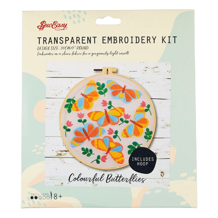 Sew Easy Colourful Butterflies Embroidery Kit