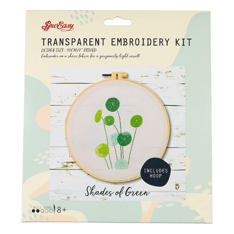 Sew Easy Shades of Green Embroidery Kit