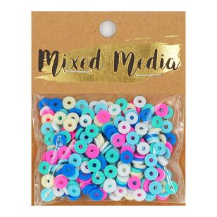 Mixed Media Polymer Clay Heishi 6 mm Beads Bright Mix 15 g