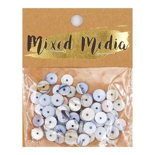 Mixed Media Heishi Shell 8 mm Beads Blue 20 g