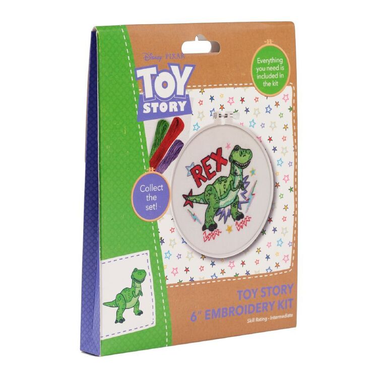 Disney Pixar Toy Story Rex Embroidery Kit Multicoloured 6 in