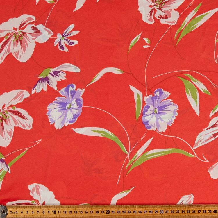 Retro Floral #2 Digital Printed 147 cm Double Georgette Fabric