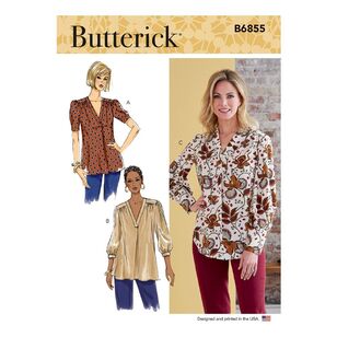 Butterick Sewing Pattern B6855 Misses' Top A (XS - S - M - L - XL - XXL)