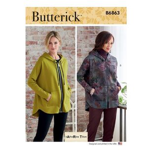 Butterick Sewing Pattern B6863 Misses' Jacket A (XS - S - M - L - XL - XXL)