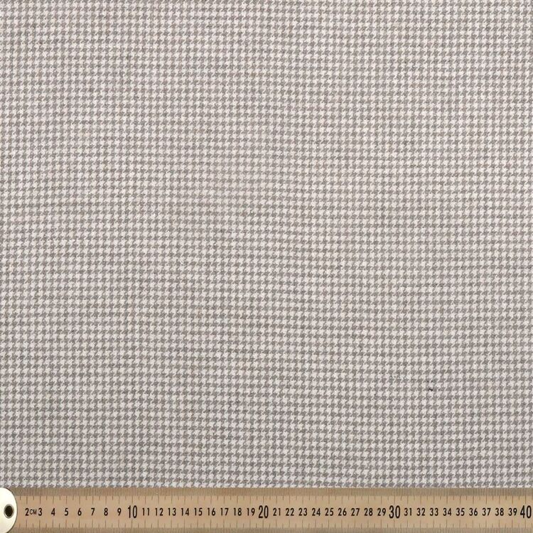 Houndstooth Printed 145 cm Wool Blend Suiting Fabric
