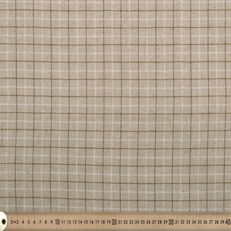 Check #3 Patterned 145 cm Wool Blend Suiting Fabric