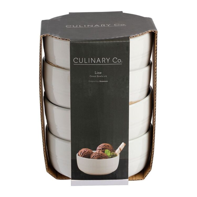 Culinary Co Line Cereal Bowls Set Of 4