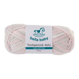 Bella Baby Tootgarook Printed 4 Ply Yarn Grey Pink Mix 50 g