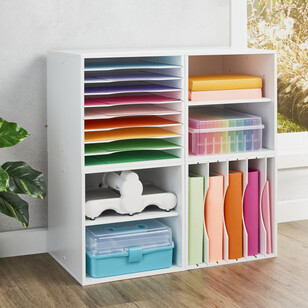Francheville Stack Modular Cube With Shelf White | Spotlight Singapore